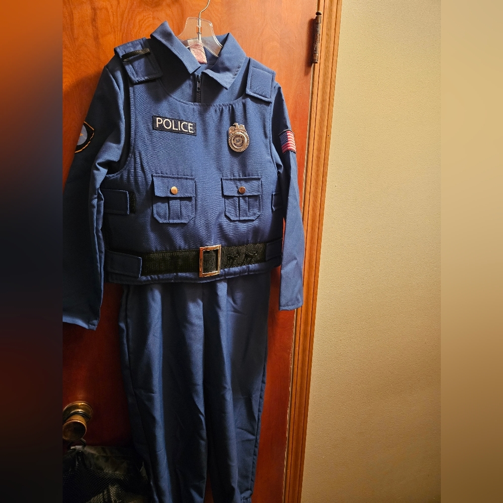 Kids Police Costume Sz 7-8